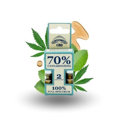 2X CARTOUCHES PEN STICK CBD MENTHE 70%