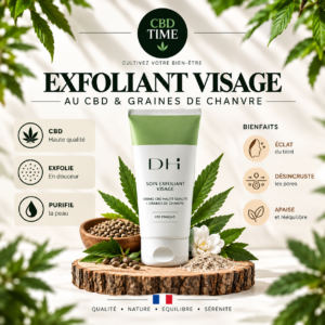 Exfoliant Nettoyant CBD – Soin Visage