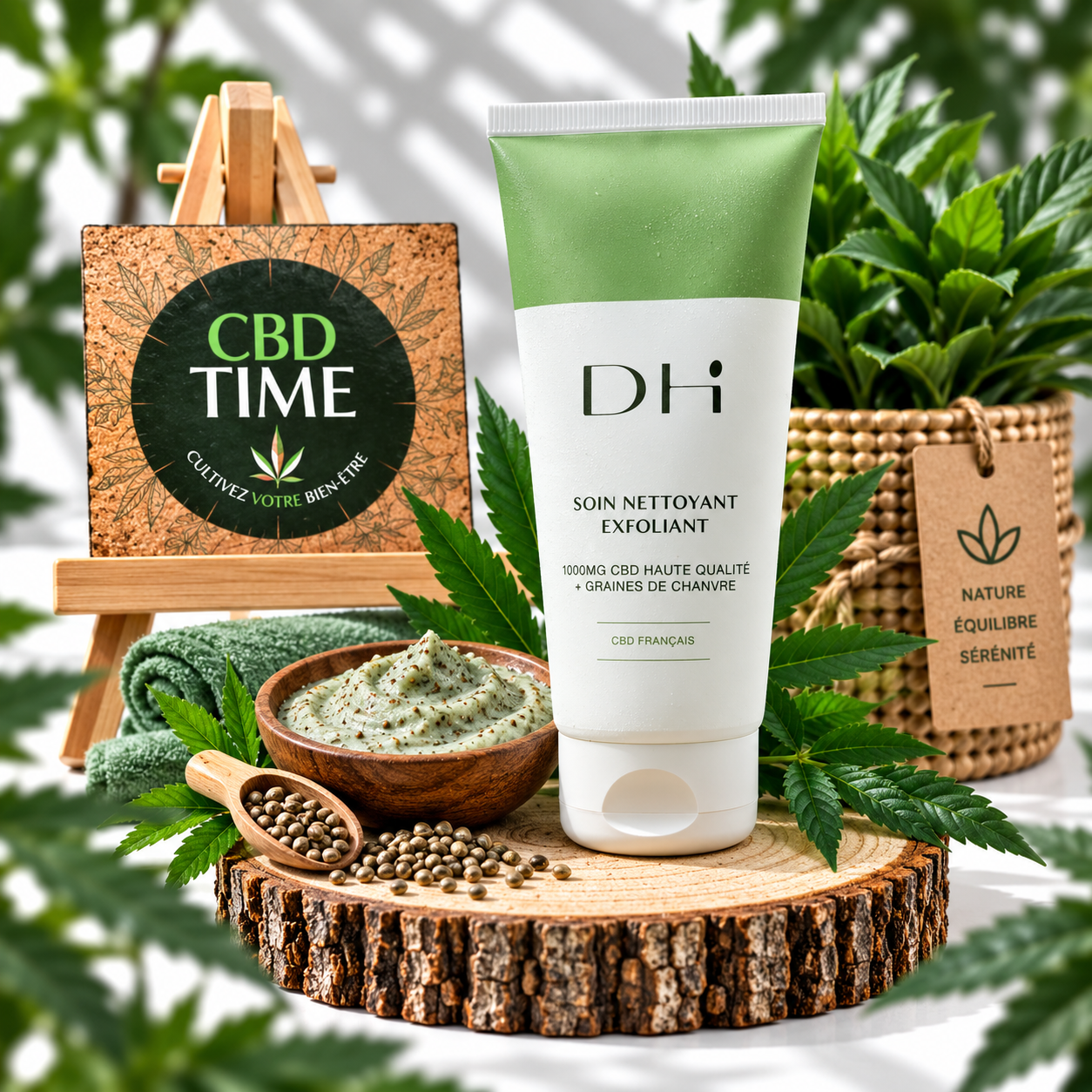 Exfoliant Nettoyant CBD pour le visage – CBD Time