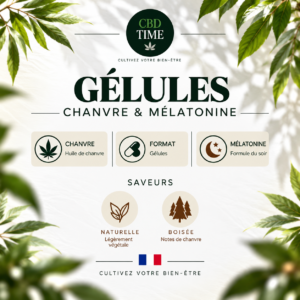 Gélules Chanvre & Mélatonine – 40 Gélules