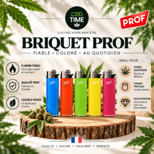Briquet à Pierre Prof Trendy Color – Flamme Réglable (x1)