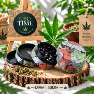 Grinder Alu – 50 mm – 4 Parties avec Tamis