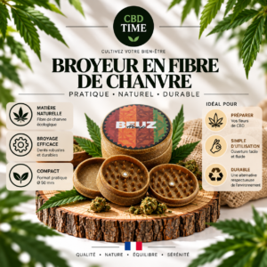 Grinder en Chanvre Beuz – 50 mm – 3 Parties