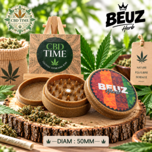 Grinder en Chanvre Beuz – 50 mm – 3 Parties