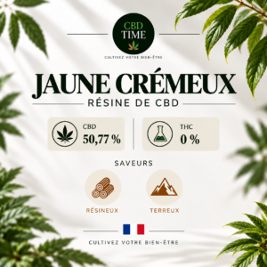 Jaune Crémeux – Résine CBD 50,77 %
